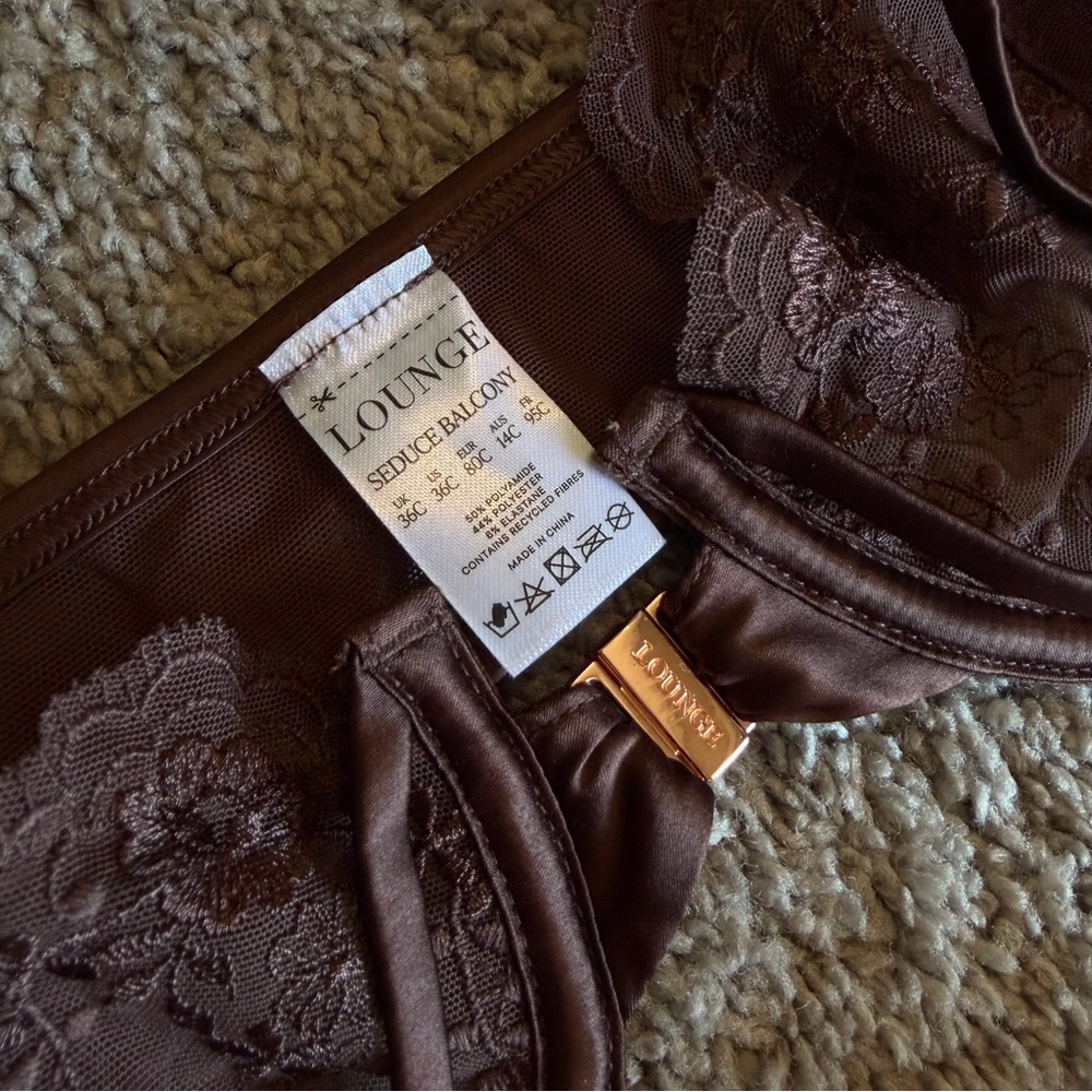 Lounge Seduce Front-Fastening Balcony Bra and Thong Set - Picture 7 of 10